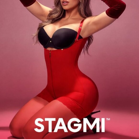 Stagmi Other - Limited Edition Stagmi Sexy Red Faja Girdle Womens Best Shaper Shapewear + Thong